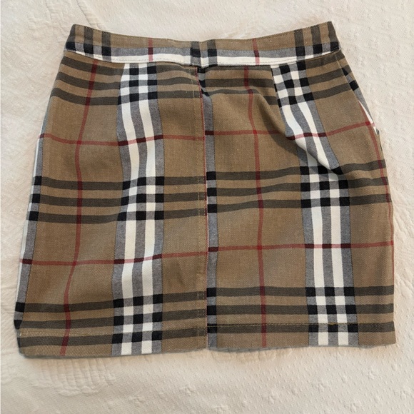 Boohoo Blue Tan Plaid Skirt - Picture 4 of 4